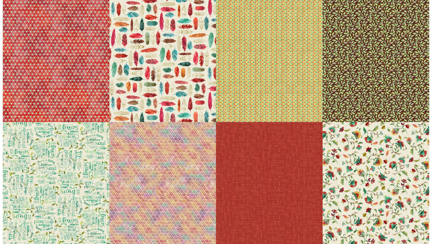 Todos los paneles Fat Quarter de Twitter: Carnation