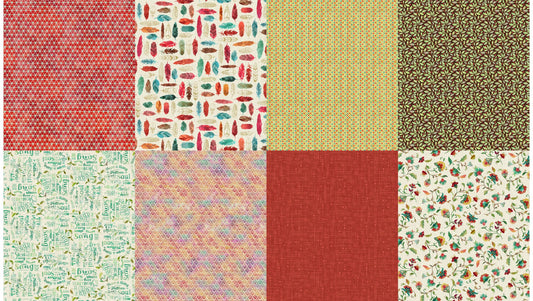 All a Twitter Fat Quarter Panels: Carnation