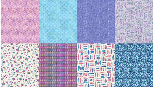 Todos los paneles Fat Quarter de Twitter (segunda combinación de colores): Wildberry