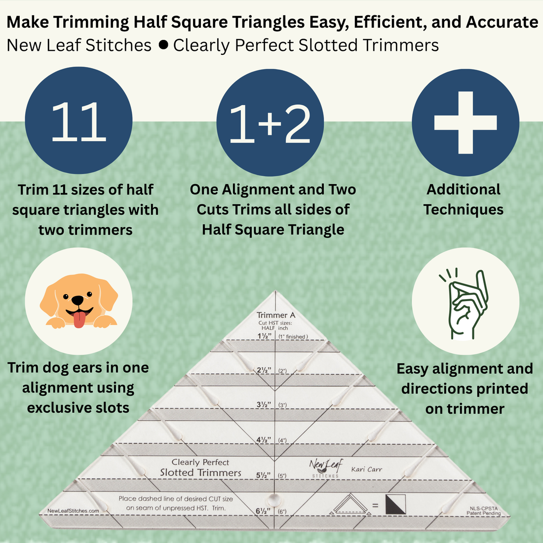 Clearly Perfect Slotted Trimmers: Best Half Square Triangle Trimmer ...