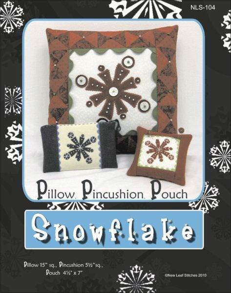 Almohada, alfiletero, bolsa: Copo de nieve